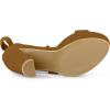 imageAllegra K Womens Lace Up Platform Heels Sandals Brown Heels Sandals 9 M US