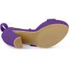 imageAllegra K Womens Lace Up Platform Heels Sandals Purple Heels Sandals 9 M US