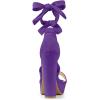 imageAllegra K Womens Lace Up Platform Heels Sandals Purple Heels Sandals 9 M US