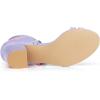 imageAllegra K Womens Open Toe Color Block Heel Lace Up Light Purple Sandals 9 M US
