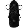 imageAllegra K Womens Platform Lace Up Round Toe Stiletto High Heel Ankle BootiesBlack