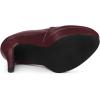 imageAllegra K Womens Platform Lace Up Round Toe Stiletto High Heel Ankle BootiesBurgundy