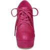 imageAllegra K Womens Platform Lace Up Round Toe Stiletto High Heel Ankle BootiesHot Pink