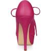 imageAllegra K Womens Platform Lace Up Round Toe Stiletto High Heel Ankle BootiesHot Pink
