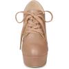 imageAllegra K Womens Platform Lace Up Round Toe Stiletto High Heel Ankle BootiesNude