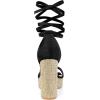 imageAllegra K Womens Platform Sandals Square Toe Chunky Heels Lace Up SandalsBlack