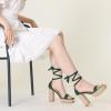 imageAllegra K Womens Platform Sandals Square Toe Chunky Heels Lace Up SandalsEmerald Green