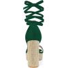 imageAllegra K Womens Platform Sandals Square Toe Chunky Heels Lace Up SandalsEmerald Green