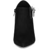 imageAllegra K Womens Pointed Toe Bow Decor Stiletto Heel Ankle BootsBlack