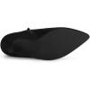 imageAllegra K Womens Pointed Toe Bow Decor Stiletto Heel Ankle BootsBlack