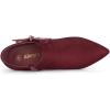 imageAllegra K Womens Pointed Toe Bow Decor Stiletto Heel Ankle BootsBurgundy