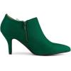 imageAllegra K Womens Pointed Toe Bow Decor Stiletto Heel Ankle BootsEmerald Green