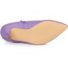 imageAllegra K Womens Pointed Toe Bow Decor Stiletto Heel Ankle BootsPurple