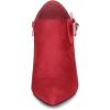 imageAllegra K Womens Pointed Toe Bow Decor Stiletto Heel Ankle BootsRed