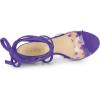 imageAllegra K Womens Polka Dots Clear Lace Up Stiletto Heels SandalsPurple