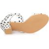 imageAllegra K Womens Polka Dots Strappy Heels Lace Up Chunky Heels SandalsWhite