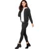 imageAllegra K Womens Quilted Zip Up Raglan Long Sleeve Bomber JacketBlack