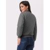 imageAllegra K Womens Quilted Zip Up Raglan Long Sleeve Bomber JacketDark Gray