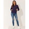 imageAllegra K Womens Quilted Zip Up Raglan Long Sleeve Bomber JacketDark Purple