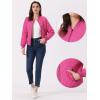 imageAllegra K Womens Quilted Zip Up Raglan Long Sleeve Bomber JacketHot Pink