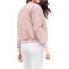 imageAllegra K Womens Quilted Zip Up Raglan Long Sleeve Bomber JacketPink