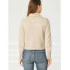imageAllegra K Womens Short Soft Zip Up Faux Suede Biker Moto JacketBeige