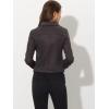 imageAllegra K Womens Short Soft Zip Up Faux Suede Biker Moto JacketDark Gray