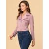 imageAllegra K Womens Short Soft Zip Up Faux Suede Biker Moto JacketDusty Pink