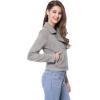 imageAllegra K Womens Short Soft Zip Up Faux Suede Biker Moto JacketGray