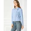 imageAllegra K Womens Short Soft Zip Up Faux Suede Biker Moto JacketLight Blue