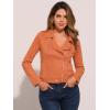 imageAllegra K Womens Short Soft Zip Up Faux Suede Biker Moto JacketOrange