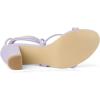 imageAllegra K Womens Strappy Lace Up Chunky Heeled Light Purple Heels Sandals 6 M US