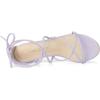 imageAllegra K Womens Strappy Lace Up Chunky Heeled Light Purple Heels Sandals 6 M US