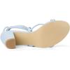 imageAllegra K Womens Strappy Lace Up Chunky Heeled Sky Blue Heels Sandals 75 M US