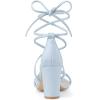 imageAllegra K Womens Strappy Lace Up Chunky Heeled Sky Blue Heels Sandals 75 M US