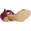 imageAllegra K Womens Strappy Lace Up Chunky High Heels Burgundy Heels Sandals 9 M US