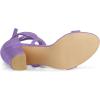 imageAllegra K Womens Strappy Lace Up Chunky High Heels Purple Heels Sandals 65 M US