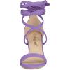 imageAllegra K Womens Strappy Lace Up Chunky High Heels Purple Heels Sandals 65 M US