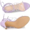 imageAllegra K Womens Strappy Rhinestone Lace Up Stiletto Heel SandalsPurple