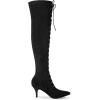 imageAllegra K Womens Thigh High Boots Lace Up Stiletto Heel Over Knee High BootsBlack