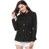 imageAllegra K Womens Utility Jacket Zip Up Drawstring Waist Snap Buttons Lightweight Anorak Jackets with PocketsBlack