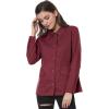 imageAllegra K Womens Utility Jacket Zip Up Drawstring Waist Snap Buttons Lightweight Anorak Jackets with PocketsBurgundy