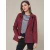 imageAllegra K Womens Utility Jacket Zip Up Drawstring Waist Snap Buttons Lightweight Anorak Jackets with PocketsBurgundy