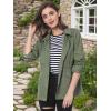 imageAllegra K Womens Utility Jacket Zip Up Drawstring Waist Snap Buttons Lightweight Anorak Jackets with PocketsGreen