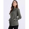 imageAllegra K Womens Utility Jacket Zip Up Drawstring Waist Snap Buttons Lightweight Anorak Jackets with PocketsGrey