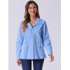 imageAllegra K Womens Utility Jacket Zip Up Drawstring Waist Snap Buttons Lightweight Anorak Jackets with PocketsLight Blue