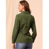 imageAllegra K Womens Utility Jacket Zip Up Drawstring Waist Snap Buttons Lightweight Anorak Jackets with PocketsOlive Green