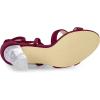 imageAllegra K Womens Velvet Lace Up Clear Heels Block Heel SandalsBurgundy
