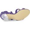 imageAllegra K Womens Velvet Lace Up Clear Heels Block Heel SandalsElegant Purple