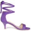 imageAllegra K Womens Women Open Toe Kitten Heel Lace Up Dress Sandals Purple 6